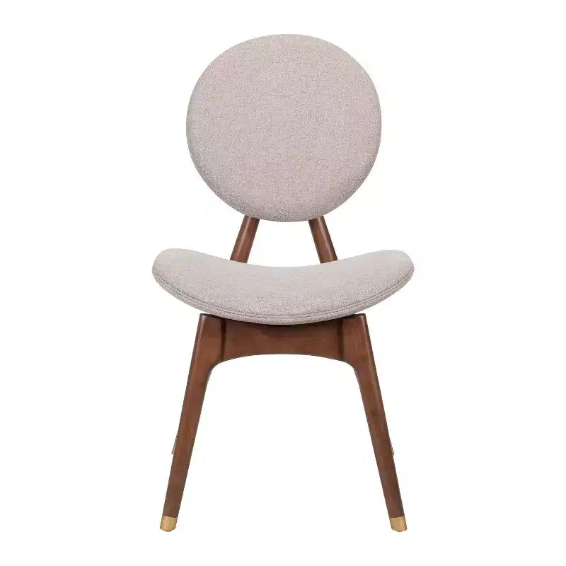 Chaise de salle à manger capitonnée en bois de style Mid-Century Modern (Lot de 2)