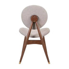 Chaise de salle à manger capitonnée en bois de style Mid-Century Modern (Lot de 2)