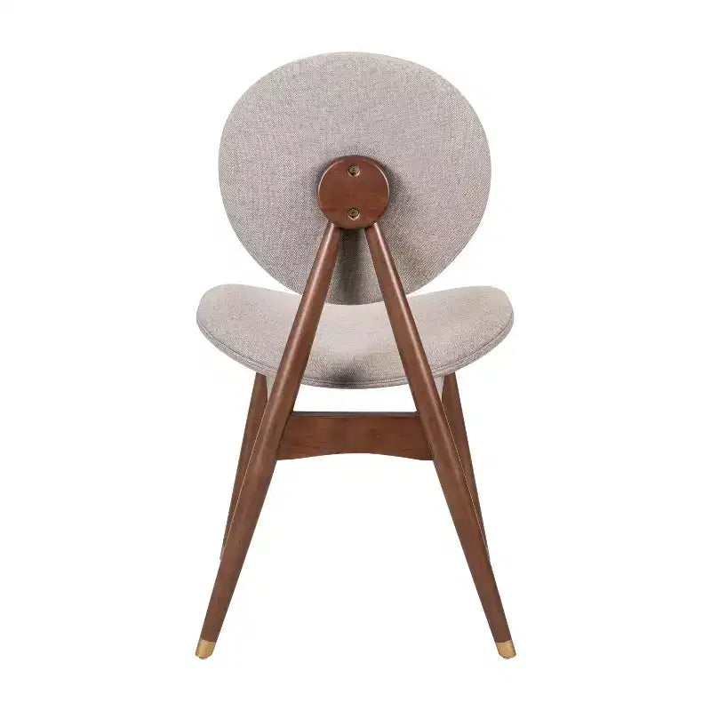 Chaise de salle à manger capitonnée en bois de style Mid-Century Modern (Lot de 2)