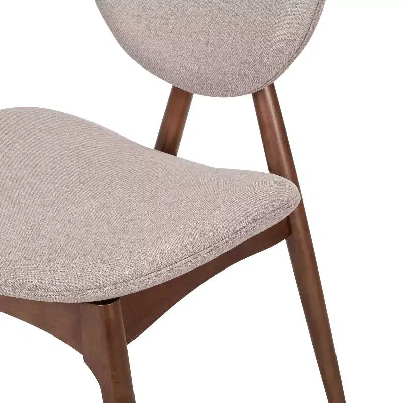 Chaise de salle à manger capitonnée en bois de style Mid-Century Modern (Lot de 2)