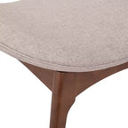 Chaise de salle à manger capitonnée en bois de style Mid-Century Modern (Lot de 2)