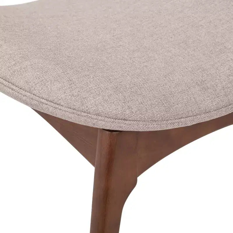 Chaise de salle à manger capitonnée en bois de style Mid-Century Modern (Lot de 2)