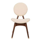 Chaise de salle à manger capitonnée en bois de style Mid-Century Modern (Lot de 2)