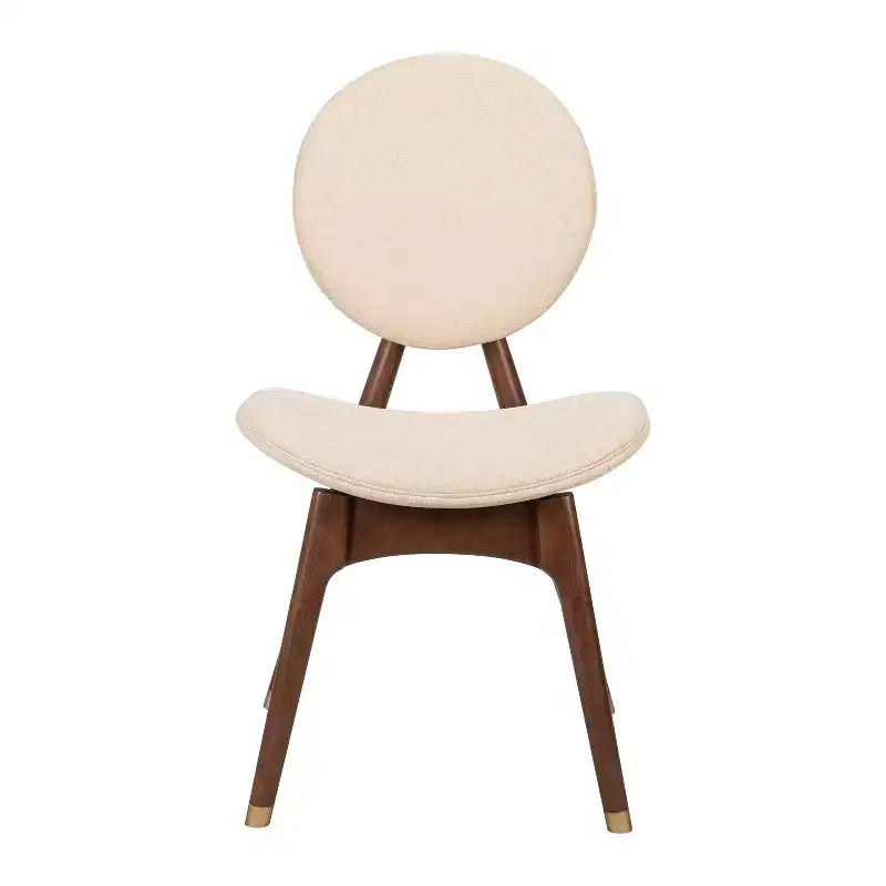Chaise de salle à manger capitonnée en bois de style Mid-Century Modern (Lot de 2)