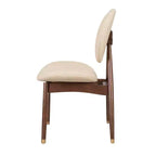Chaise de salle à manger capitonnée en bois de style Mid-Century Modern (Lot de 2)
