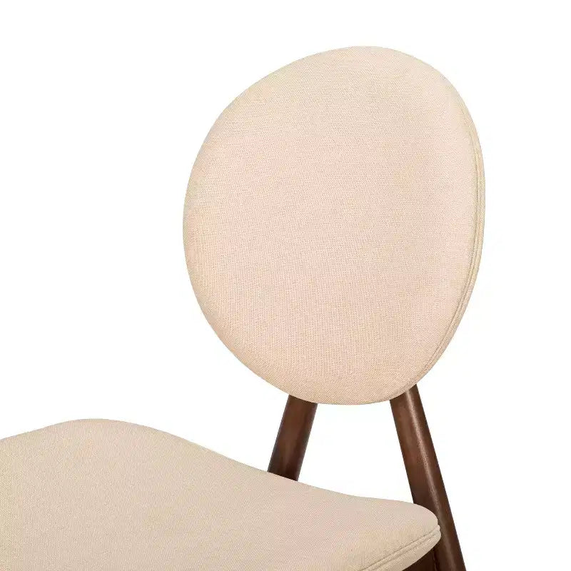 Chaise de salle à manger capitonnée en bois de style Mid-Century Modern (Lot de 2)