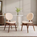 Christopher Knight Home Sarah Mid-Century Modern Wood Upholstered Dining Chair (Set of 2)