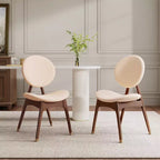 Christopher Knight Home Sarah Mid-Century Modern Wood Upholstered Dining Chair (Set of 2)