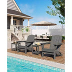 Chaise Adirondack pliable, chaise pliante toutes saisons en PEHD, chaises Adirondack résistantes aux intempéries pour patio, jardin, pelouse, arrière-cour, piscine