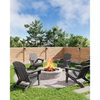 Chaise Adirondack pliable, chaise pliante toutes saisons en PEHD, chaises Adirondack résistantes aux intempéries pour patio, jardin, pelouse, arrière-cour, piscine