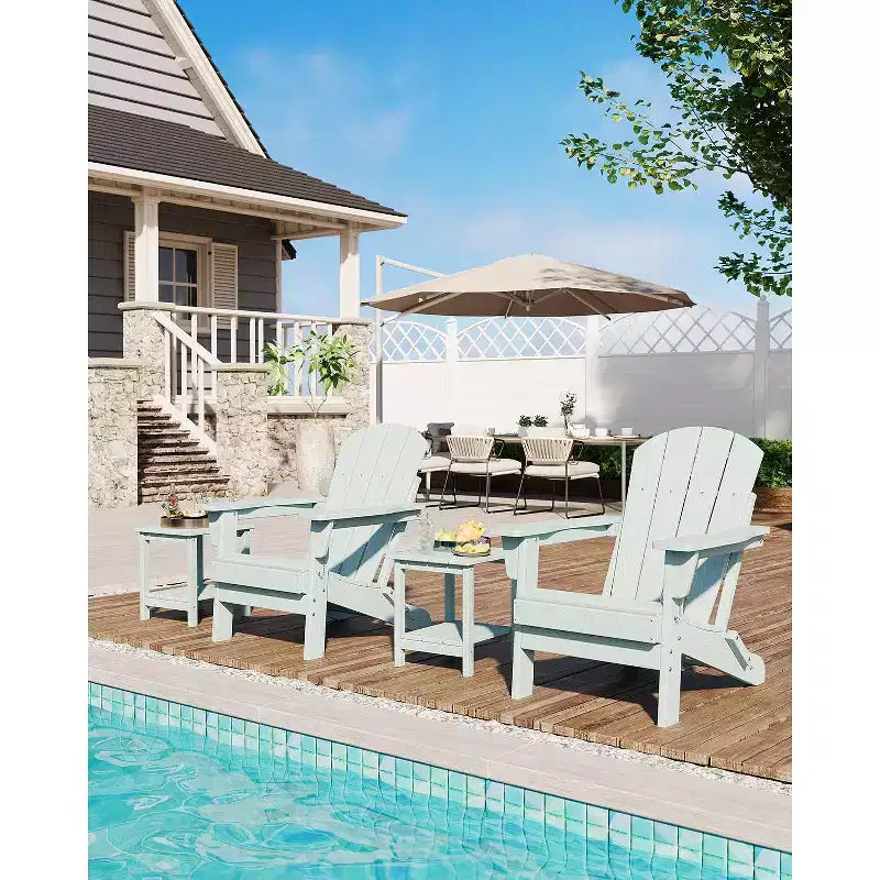 Chaise Adirondack pliable, chaise pliante toutes saisons en PEHD, chaises Adirondack résistantes aux intempéries pour patio, jardin, pelouse, arrière-cour, piscine