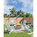 Chaise Adirondack pliable, chaise pliante toutes saisons en PEHD, chaises Adirondack résistantes aux intempéries pour patio, jardin, pelouse, arrière-cour, piscine