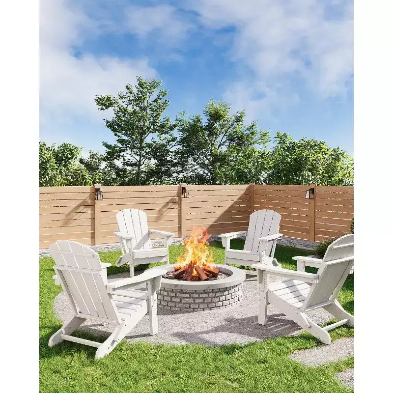 Chaise Adirondack pliable, chaise pliante toutes saisons en PEHD, chaises Adirondack résistantes aux intempéries pour patio, jardin, pelouse, arrière-cour, piscine