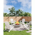 Chaise Adirondack pliable, chaise pliante toutes saisons en PEHD, chaises Adirondack résistantes aux intempéries pour patio, jardin, pelouse, arrière-cour, piscine