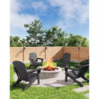 Chaise Adirondack pliable, chaise pliante toutes saisons en PEHD, chaises Adirondack résistantes aux intempéries pour patio, jardin, pelouse, arrière-cour, piscine