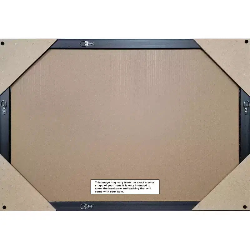 Miroir mural de salle de bain biseauté étroit petite, brun moyen 27,25 x 21,25 po