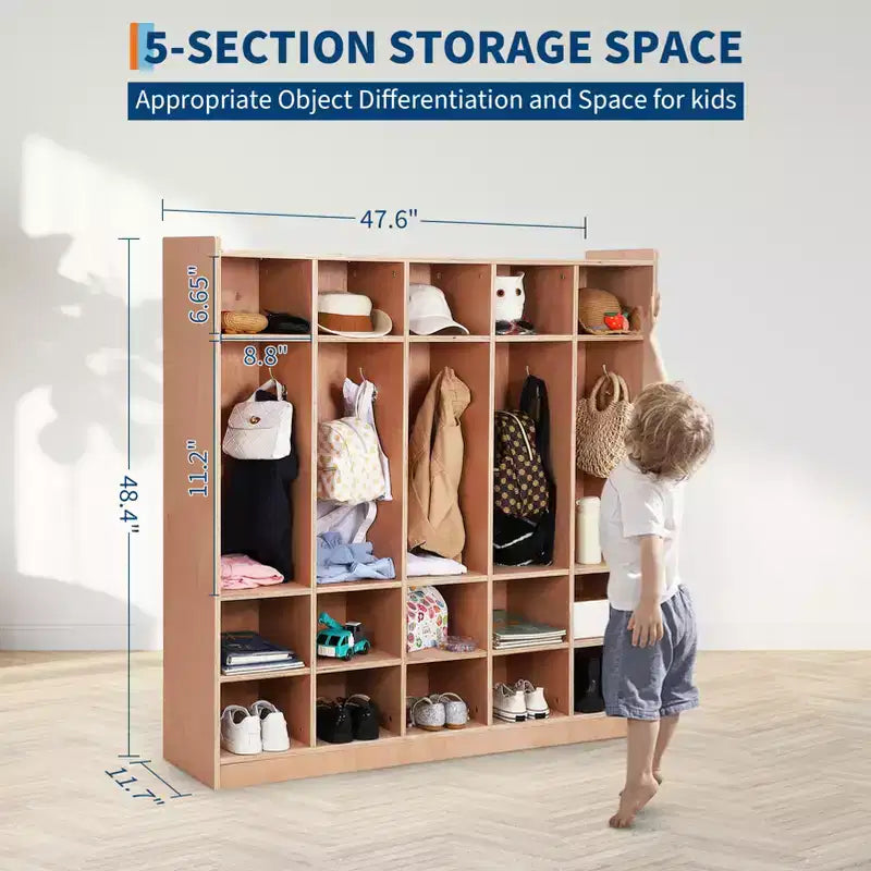 Étagères de rangement ouvertes, Meubles de rangement autonomes avec 2 portes, 47x 11,7x 26,5, 2 dispositifs anti-basculement, Convient pour l'école