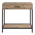 Table de Foyer 30 po Chêne de Récupération -  Home Furnishings : Cadre en acier, Tiroir, Étagère inférieure
