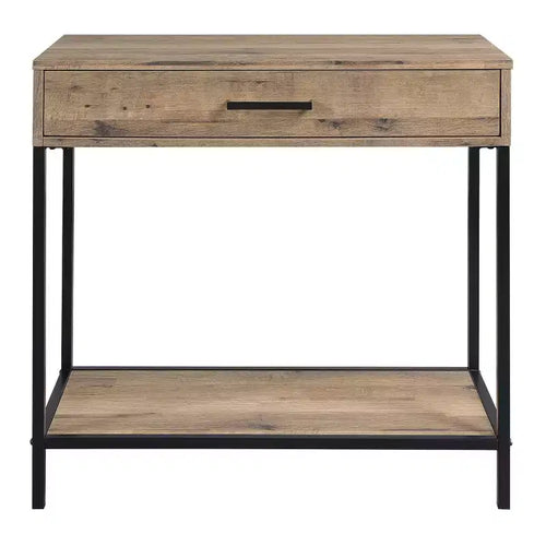 Table de Foyer 30 po Chêne de Récupération -  Home Furnishings : Cadre en acier, Tiroir, Étagère inférieure