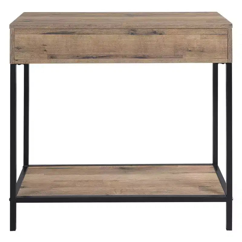 Table de Foyer 30 po Chêne de Récupération -  Home Furnishings : Cadre en acier, Tiroir, Étagère inférieure