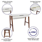 Bureau d'écriture et de travail avec tiroir - Table de bureau pour l'écriture et le travail