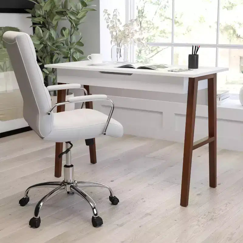 Bureau d'écriture et de travail avec tiroir - Table de bureau pour l'écriture et le travail