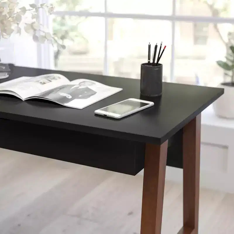 Bureau d'écriture et de travail avec tiroir - Table de bureau pour l'écriture et le travail