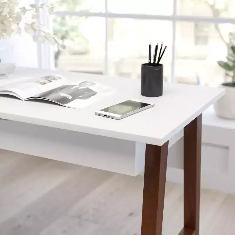 Bureau d'écriture et de travail avec tiroir - Table de bureau pour l'écriture et le travail