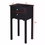 2 tables d'appoint Table de chevet avec 2 tiroirs Noir