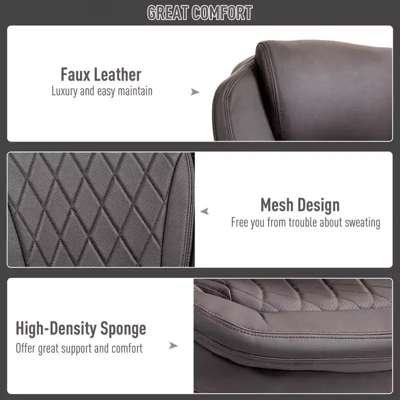 Chaise de bureau exécutive grande taille avec siège large, chaise de bureau d'ordinateur à dossier haut, hauteur réglable et roulettes pivotantes