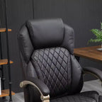 Chaise de bureau exécutive grande taille avec siège large, chaise de bureau d'ordinateur à dossier haut, hauteur réglable et roulettes pivotantes