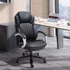 Chaise de bureau exécutive grande taille avec siège large, chaise de bureau d'ordinateur à dossier haut, hauteur réglable et roulettes pivotantes