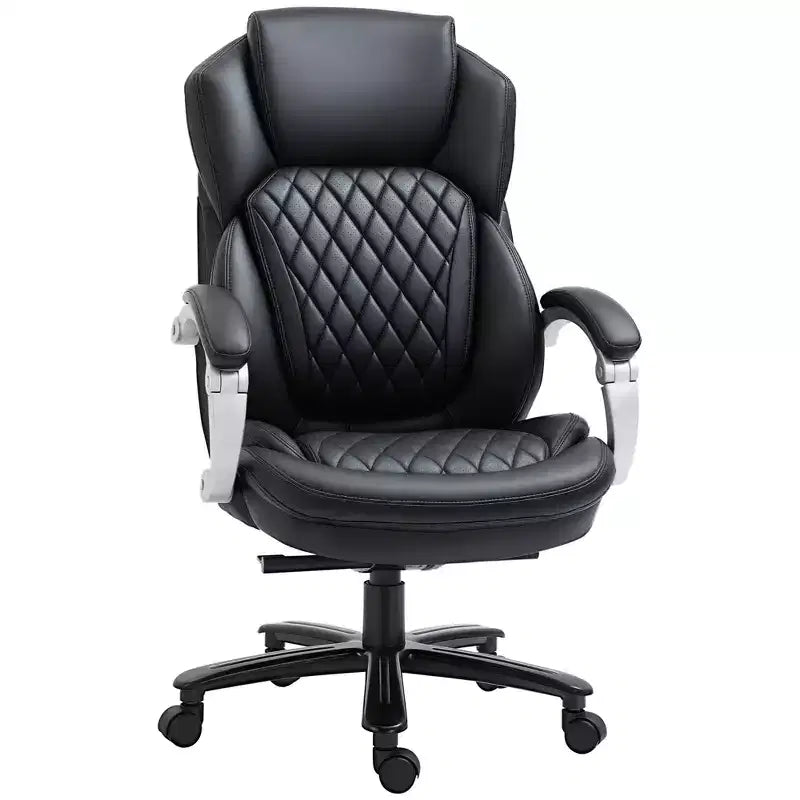 Vinsetto Big and Tall Executive Office Chair with Wide Seat, Computer Desk Chair with High Back, Adjustable Height & Swivel Wheels