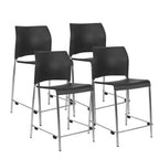 Tabouret de bar en plastique , hauteur comptoir, lot de 4